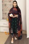 Nafees W10 Heavy Embroidered Dhanak Dress