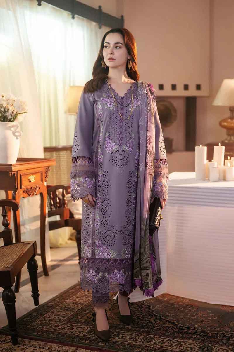 Nafees W107 Heavy Embroidered Dhanak Dress
