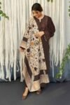 Nafees W23-B Heavy Embroidered Dhanak Dress