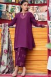 Nafees W46-A Heavy Embroidered Dhanak Dress