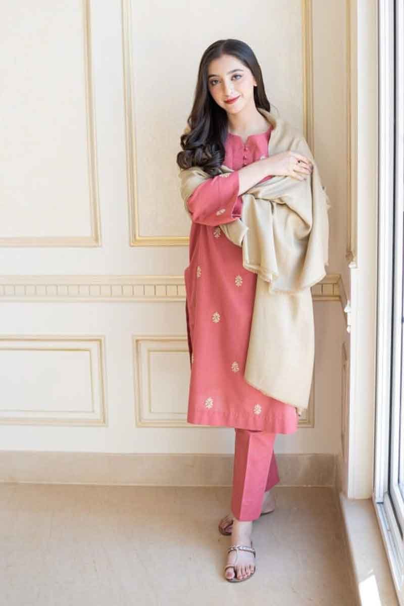 Nafees W79 Heavy Embroidered Dhanak Dress