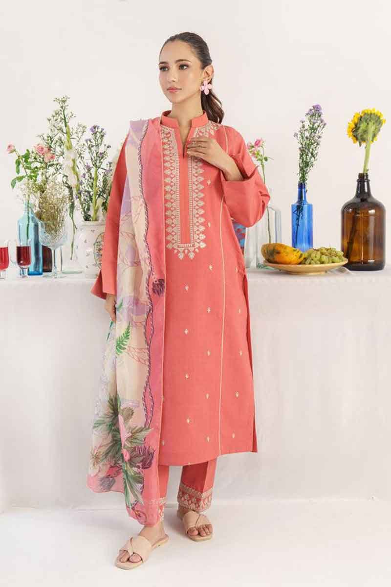 Nafees W80 Heavy Embroidered Dhanak Dress