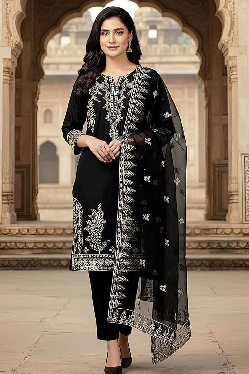 Nafees W1891 Embroidered Lawn Fabric Unstitched Dress