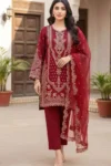 Nafees W1909 Embroidered Lawn Fabric Unstitched Dress