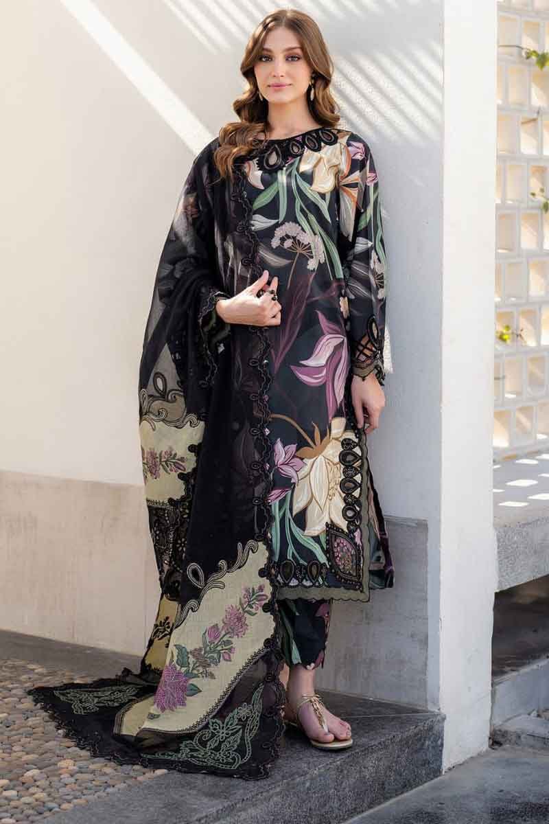 Baroque Printed & Embroidered Lawn Dress