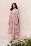 IZNIK W101-Pink Printed & Embroidered Lawn Dress