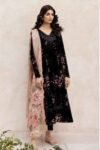 IZNIK W101-Black Printed & Embroidered Lawn Dress
