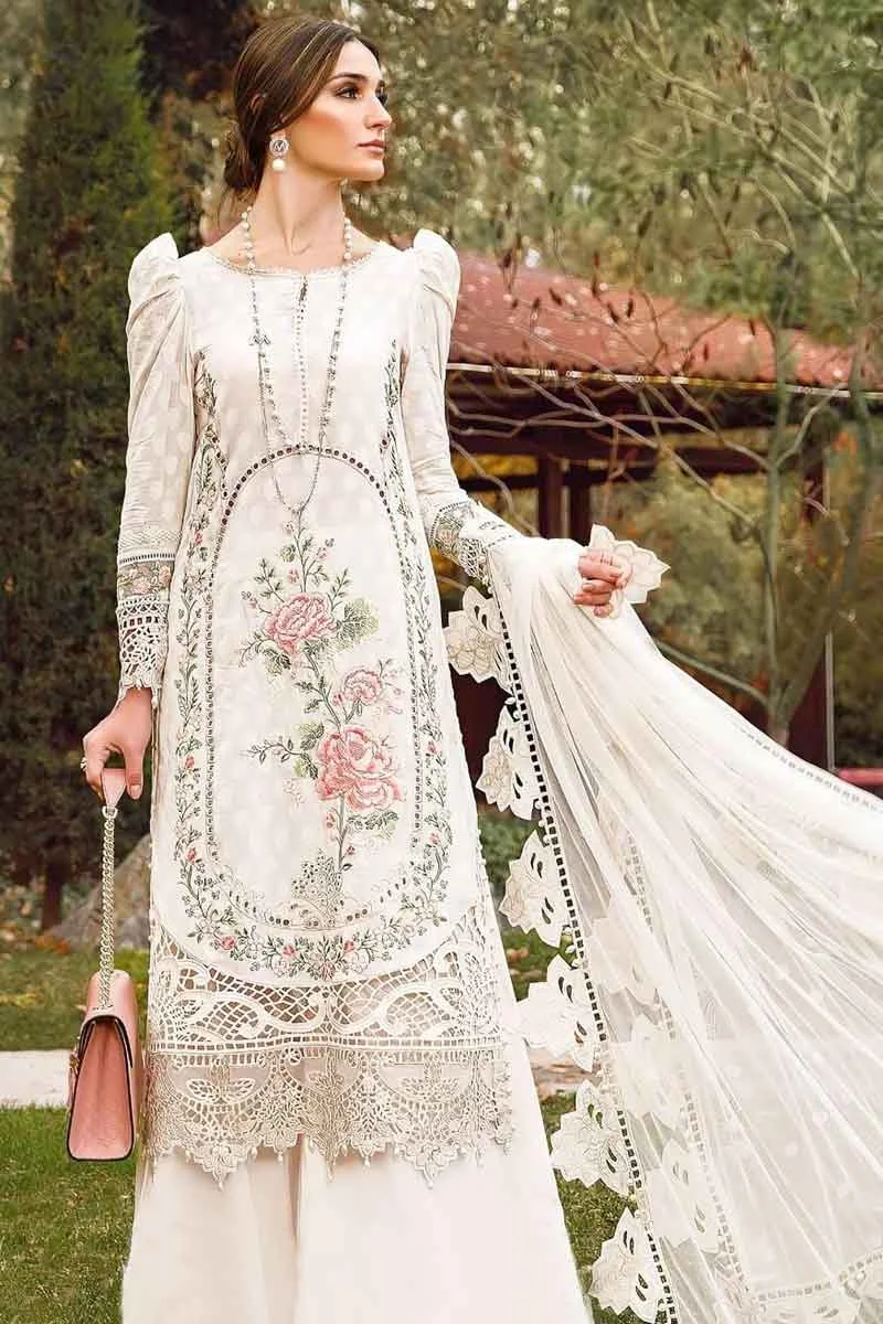 Maria B W1859 Embroidered Lawn Fabric Unstitched Dress