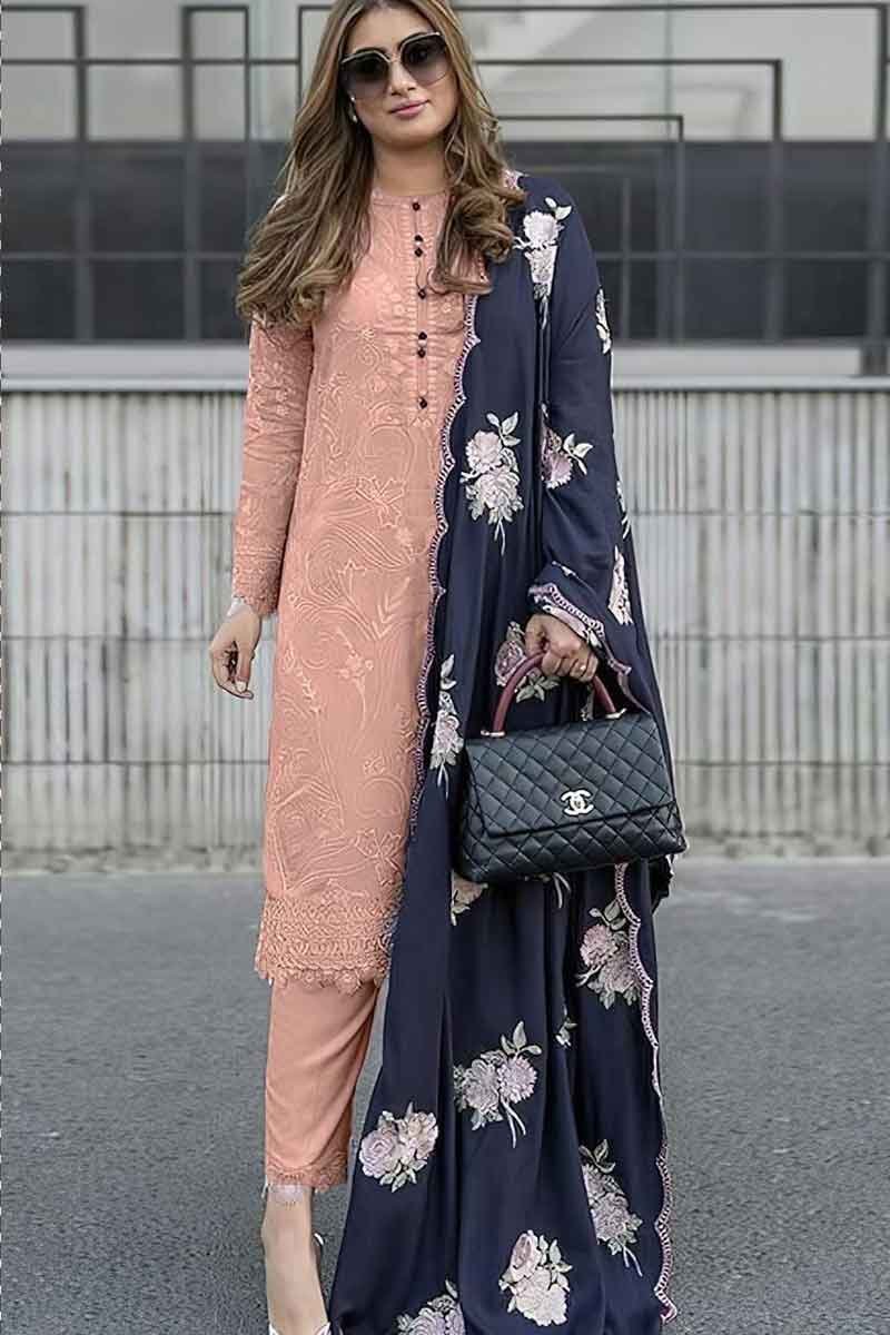 Zainab Chottani W1860 Embroidered Lawn Fabric Unstitched Dress