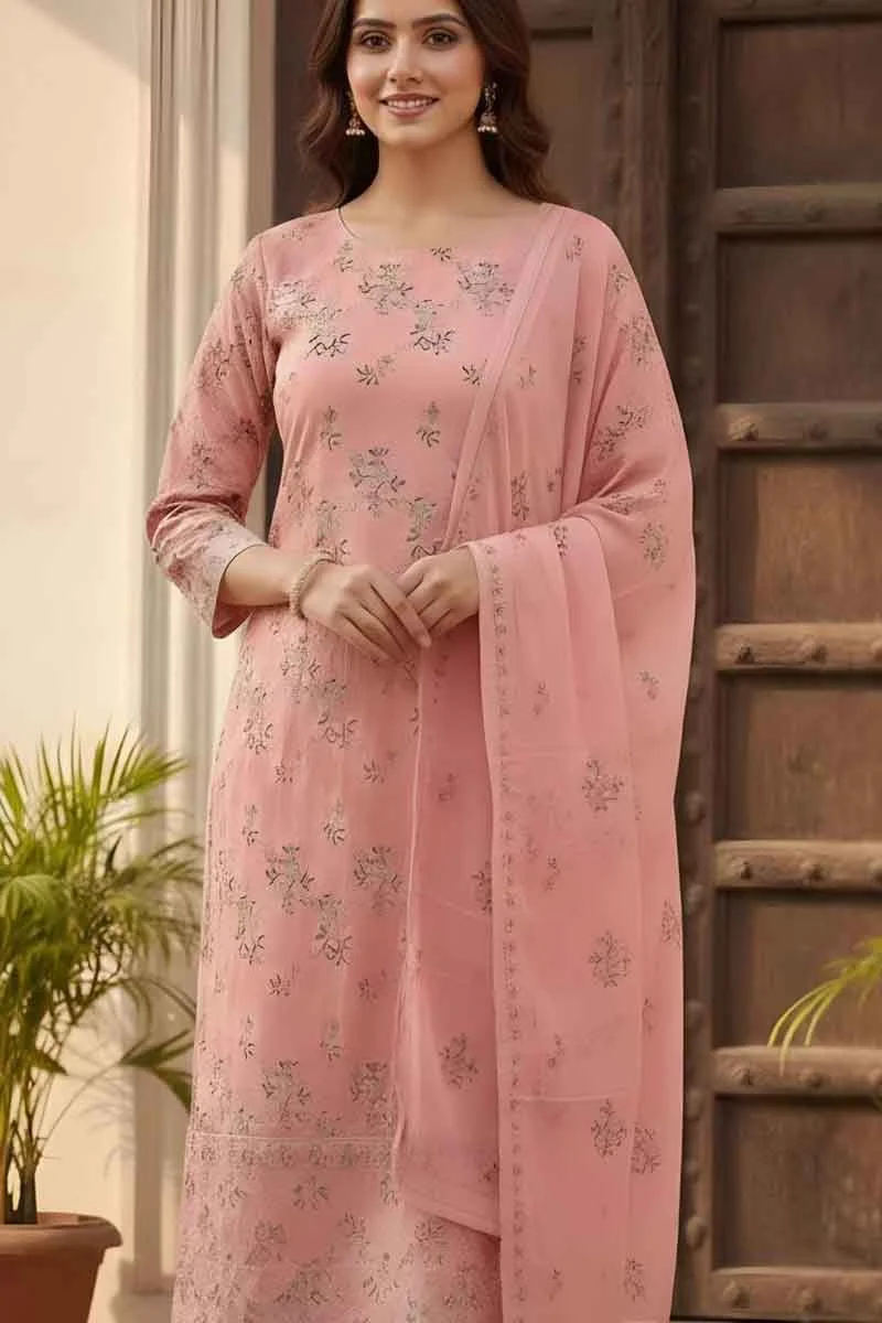 Bareeze W536 Embroidered Lawn Fabric Unstitched 3 Piece Dress