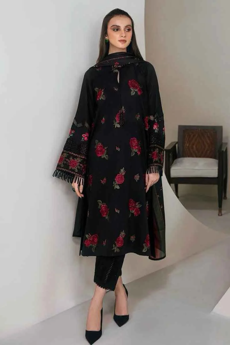 Baroque W21 Embroidered Lawn Fabric Unstitched 3 Piece Dress