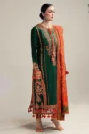 Hussain Rehar W1219 Embroidered Lawn Fabric Unstitched 3 Piece Dress
