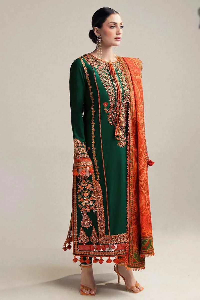 Hussain Rehar W1219 Embroidered Lawn Fabric Unstitched 3 Piece Dress