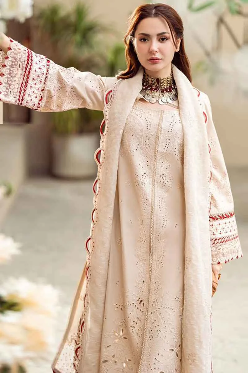 Qalamkar W1092 Embroidered Lawn Fabric Unstitched 3 Piece Dress