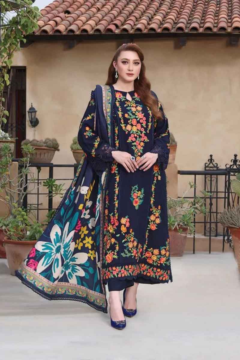 Farasha W6178 Embroidered Lawn Fabric Unstitched 3 Piece Dress